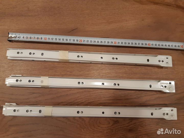 Направляющие роликовые 45 см цвет белы