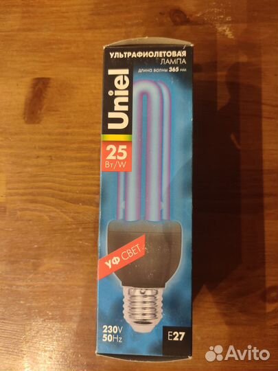 Ультрафиолетовая лампа Uniel 25w е27