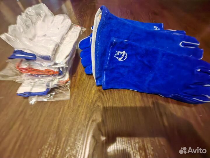 Перчатки рабочие кожаные утепленные краги