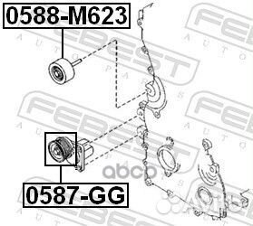 Ролик натяжной mazda 3 BK 2003-2011 GEN 0587-gg