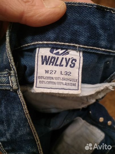 Джинсы wally'S, на “болтах”, W27 L32