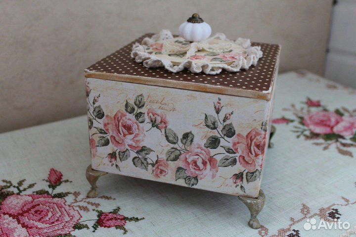 Винтажная шкатулка для чайныз пакетиков