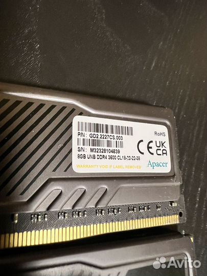 Apacer Nox ddr4 3600mhz cl18