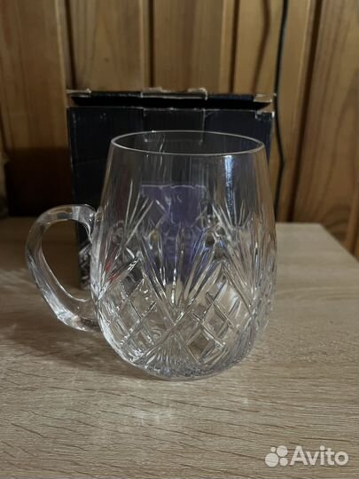 Пивная хрустальная кружка новая