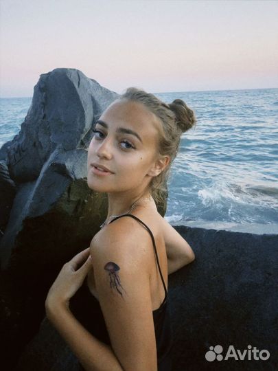 Временные переводные татуировки «море»