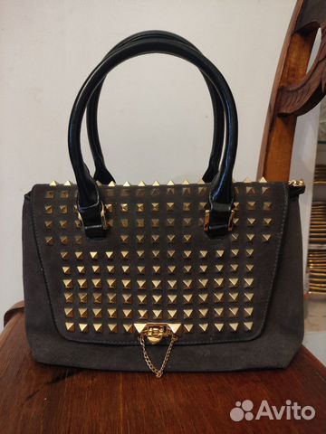 Сумка женская замшевая серая