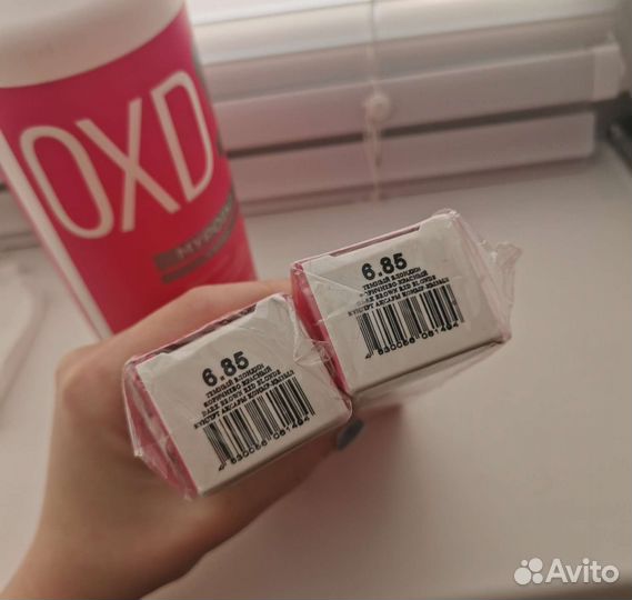 Краска для волос tefia 6.85 + окислитель 10 vol