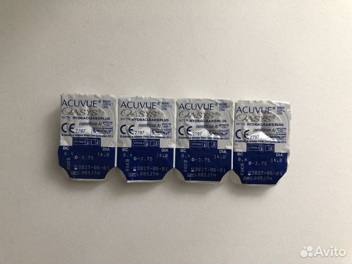 Acuvue oasys with hydraclear plus -3.75 BC 8.4