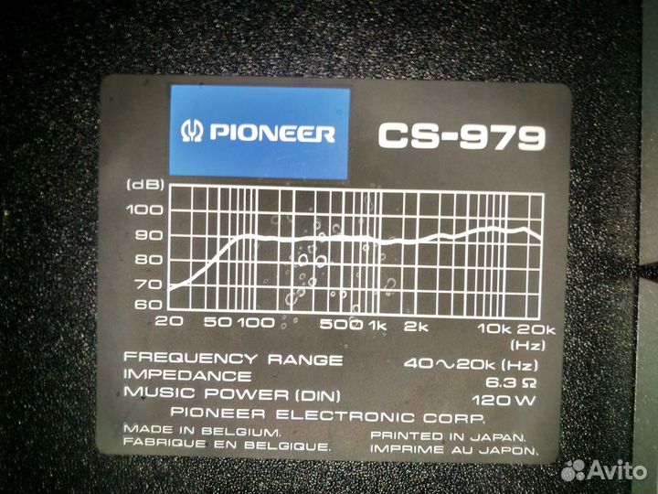 Акустические колонки pioneer cs 979.Напольные,винт