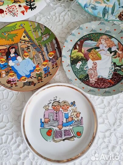Детские декоративные тарелки Англия, Рига, винтаж
