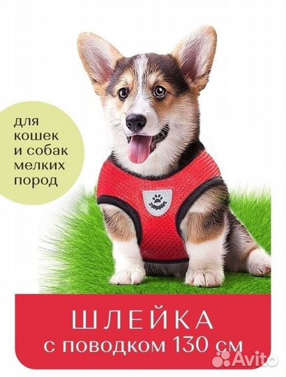 Шлейка для собак и кошек мелких и средних