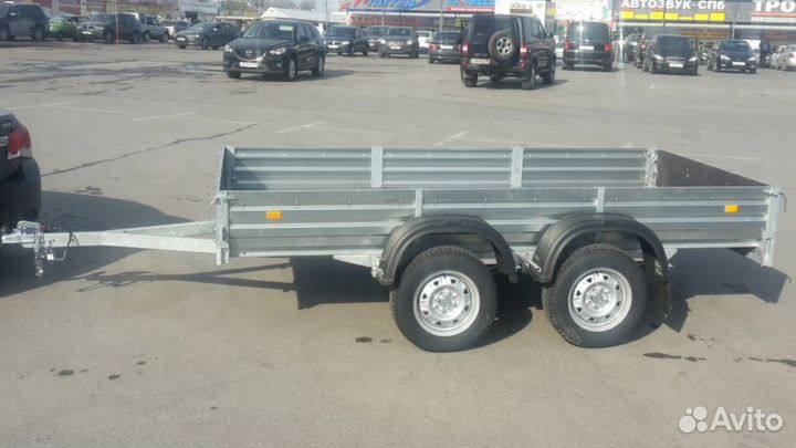 Прицеп двухосный 273х137 оси Alko 750кг х2,смаз. Е