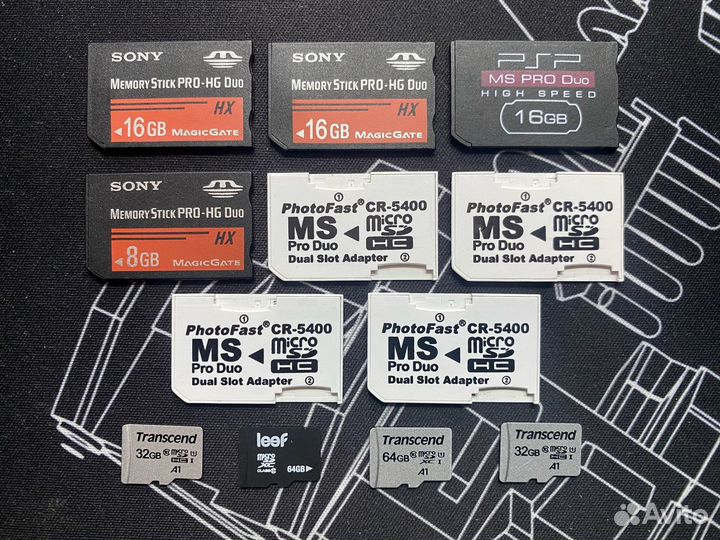 Карты памяти и переходники для PSP