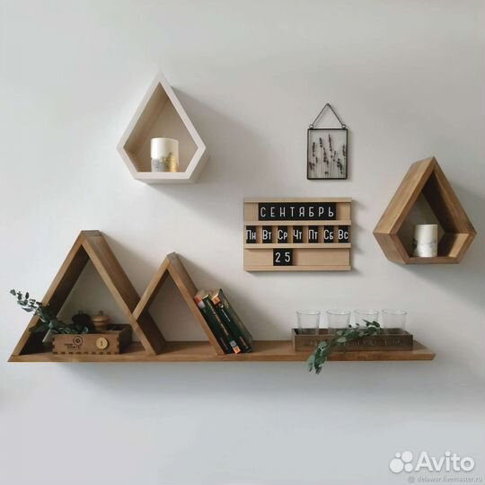 Полка лофт горы из сосны