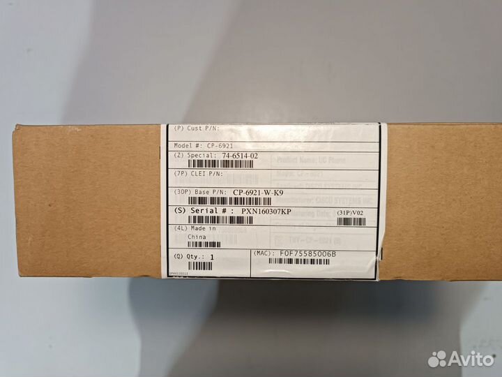 Новый Cisco CP-6921-W-K9