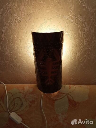 Медный настенный светильник