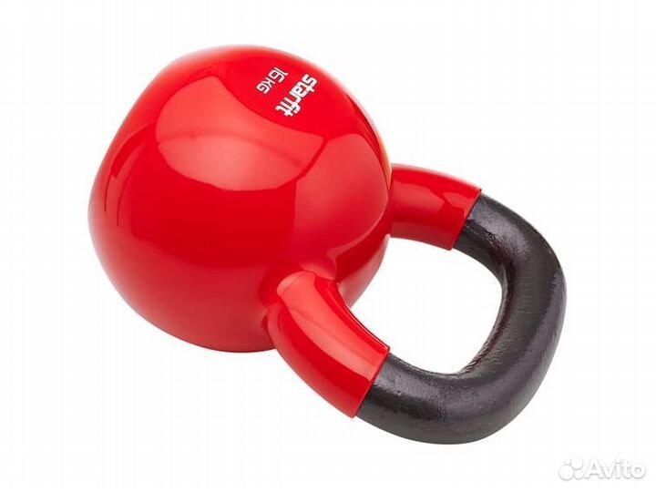 Гиря виниловая Starfit 16 кг, красный