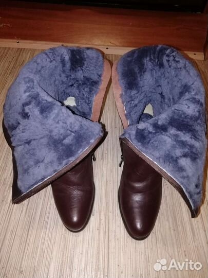 Сапоги зимние. Нат кожа, нат мех