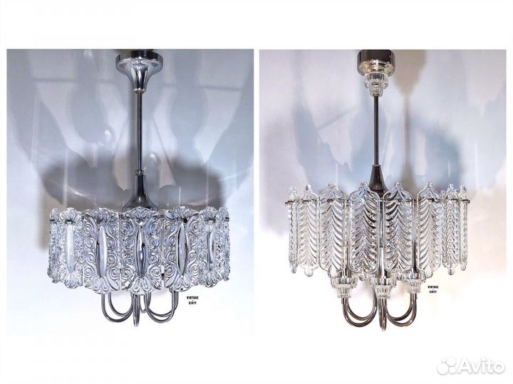 Люстра хрустальная редкая на 6 ламп СССР 80-е гг