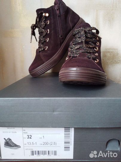 Кеды ботинки ecco 32р