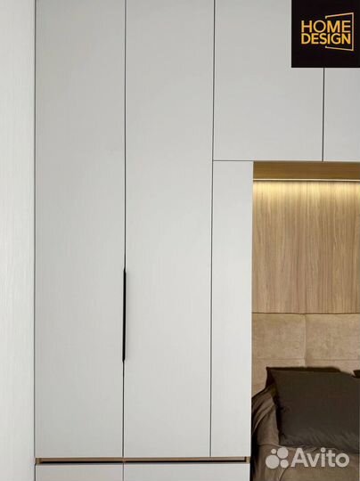 Шкаф распашной с фрезерованными фасадами