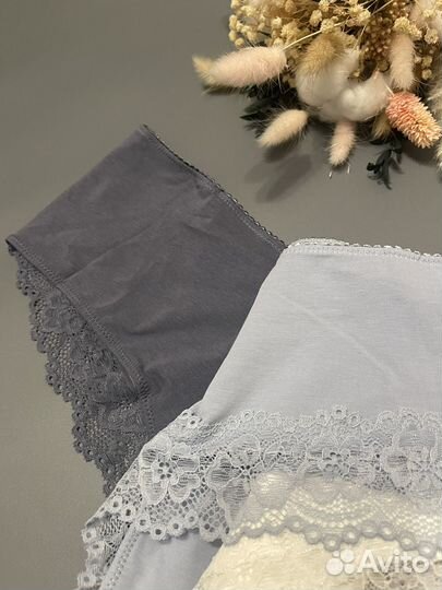 Трусы женские hm хипстеры хлопок L XL