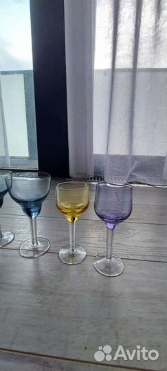 Фужеры цветное стекло СССР