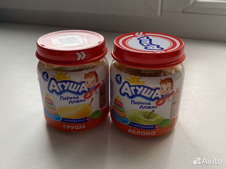 Детское питание агуша пюре овощные, фрук
