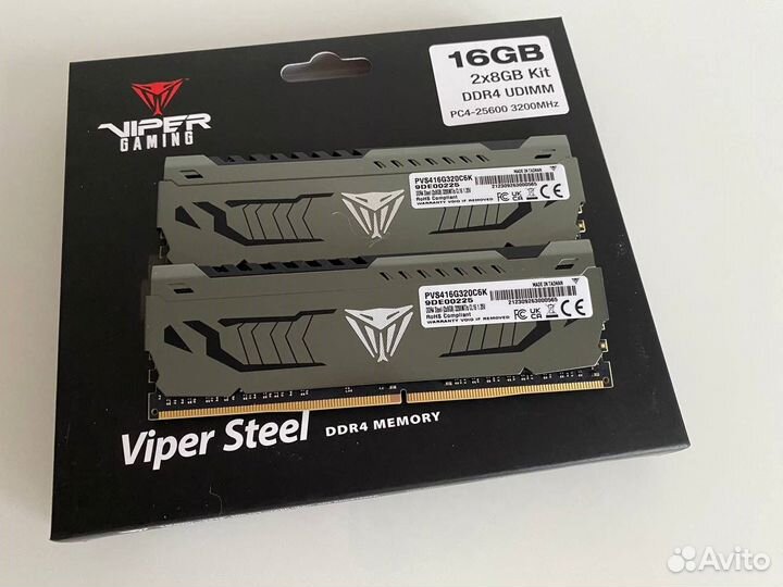 Оперативная память DDR4 Patriot Viper Steel 16Gb