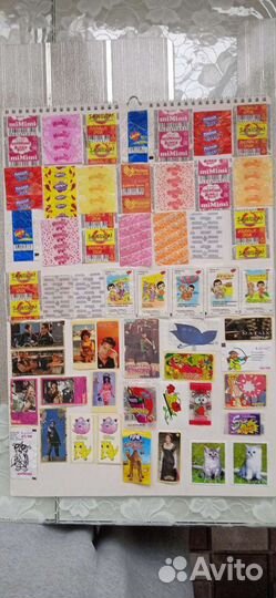 Обертки,вкладыши,наклейки от жвачки