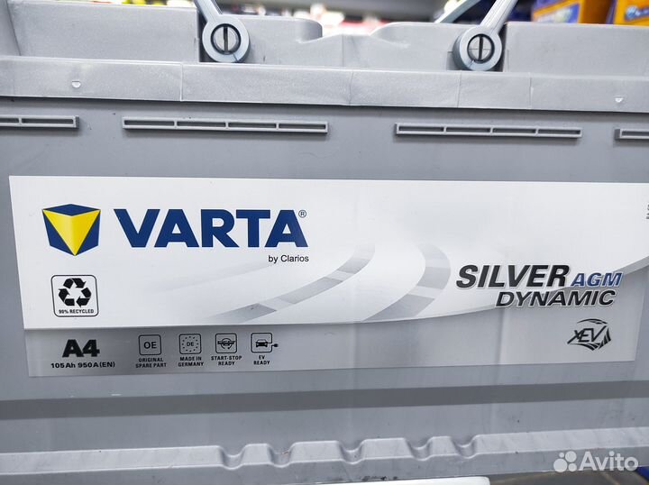 Аккумулятор 105Ач AGM Varta A4 start-stop webasto