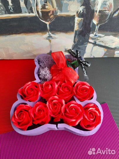 Подарок для девушки. Мыльные розы
