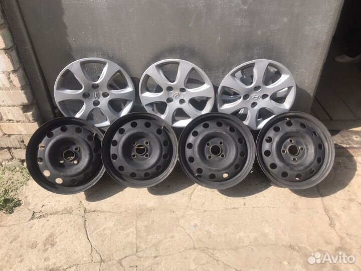 Диски r15 4x100 с колпаками