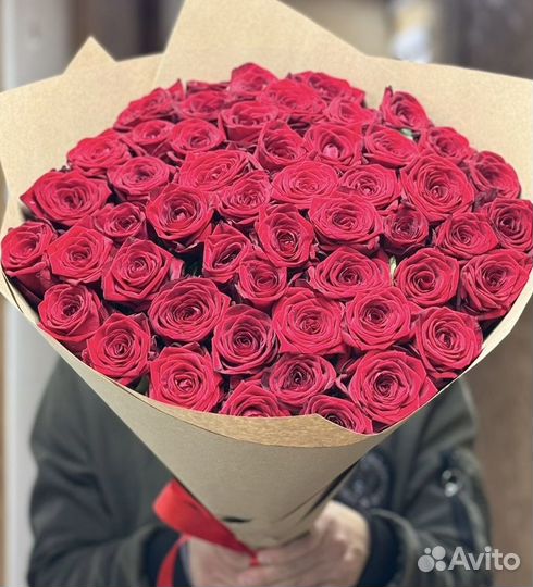 51 Роза красные, белые