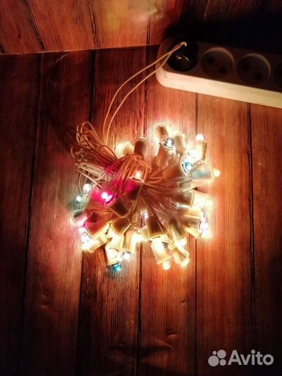 Ёлочная гирлянда с лампочками, СССР