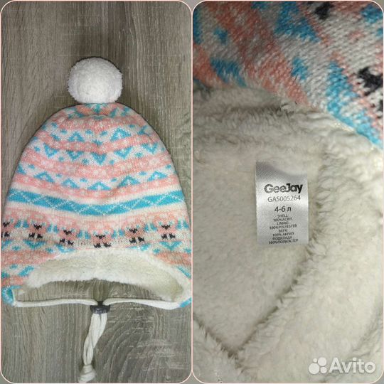 Шапочки на девочку 3-6 лет