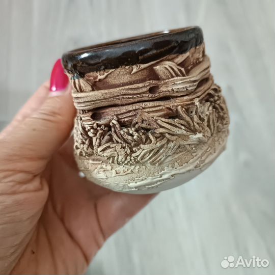 Турка и 2 чашки керамика