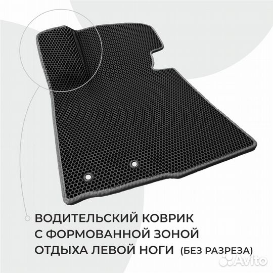 Ева коврики 3D на KIA Sportage черные с серым