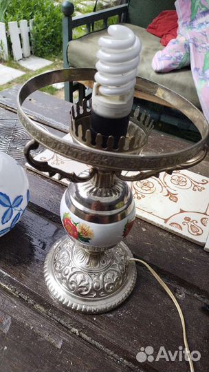 Настольная лампа под керосинку СССР