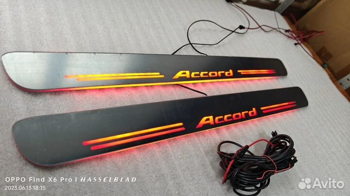 Светодиодные Led пороги Honda Accord 8