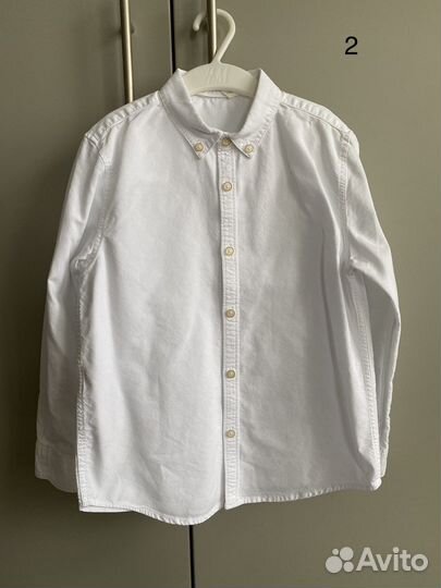 Рубашки белые 98-128 см acoola и др