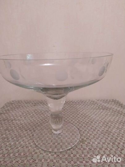 Ваза для фруктов 50-е хх века СССР. Стекло