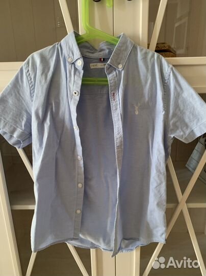 4 школьные рубашки на мальчика 140