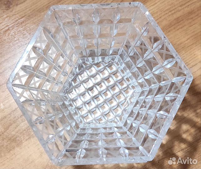 Хрустальный салатник Чехословакия 1980-е годы