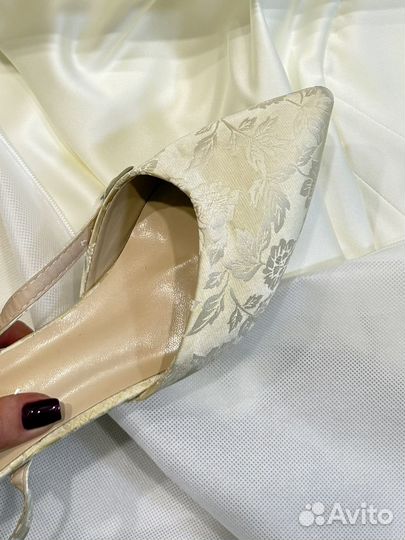 Туфли свадебные молочные айвори шампань 39 размер