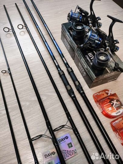 Карповый комплект удилище и катушка с байтранером