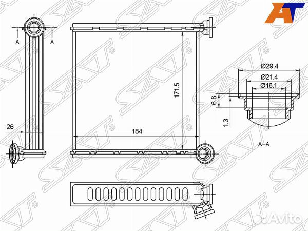 Радиатор отопителя салона skoda octavia