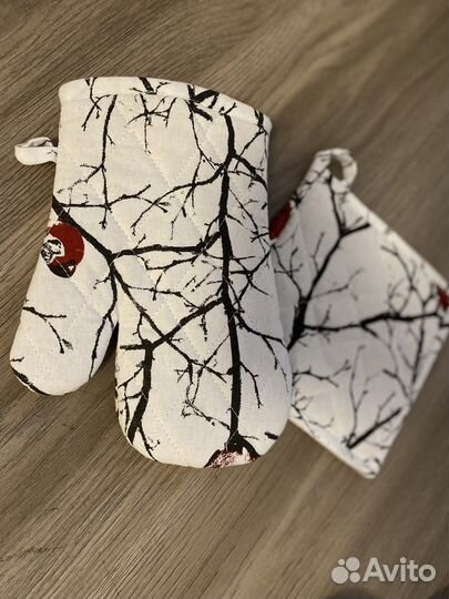 Комплект фартук прихватка руковица для кухни