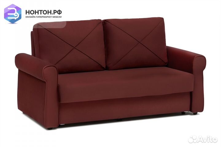 Диван еврокнижка Лира бордовый