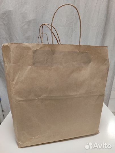 Крафтовые пакеты с ручками б/у много